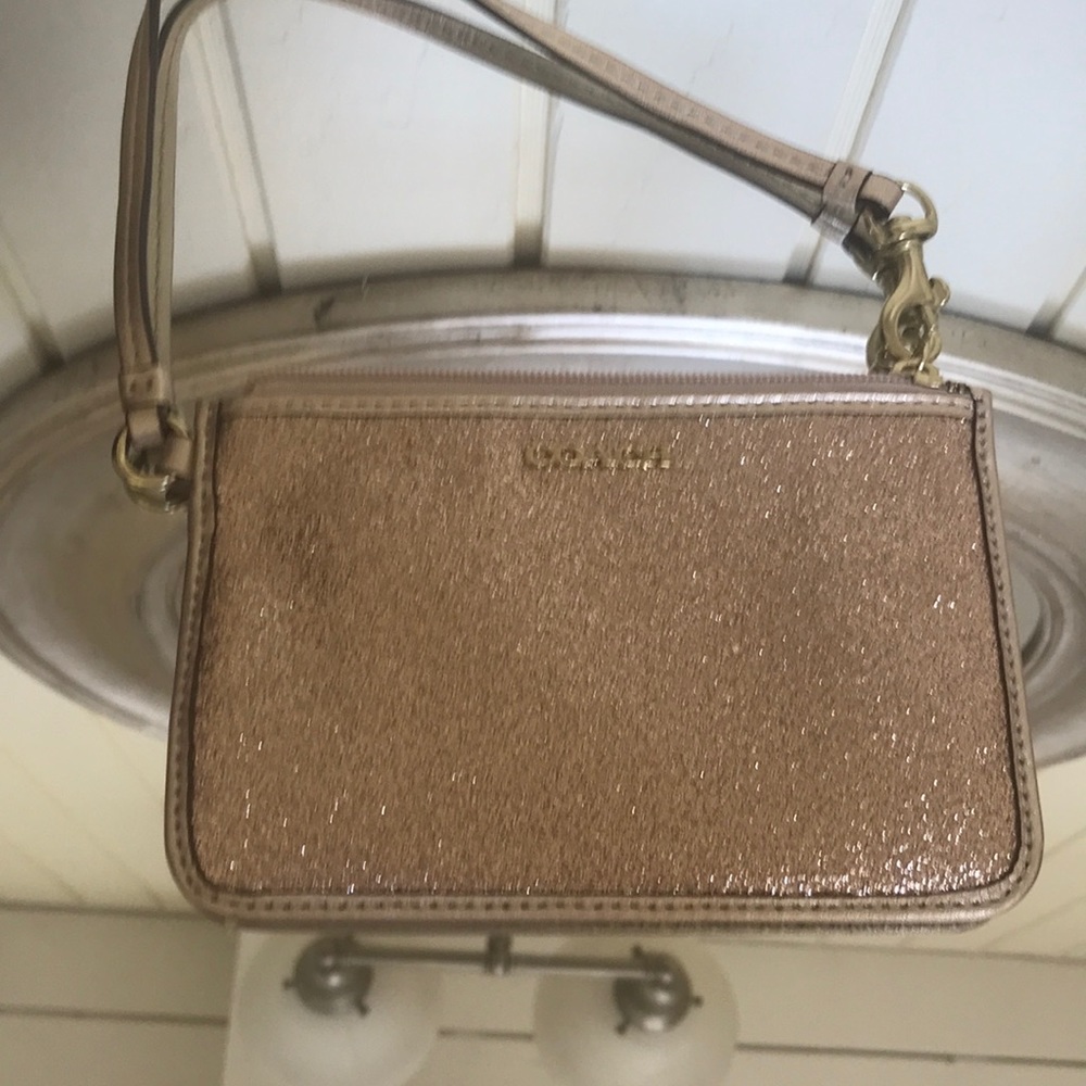 Coach Rose-gold Wristlet